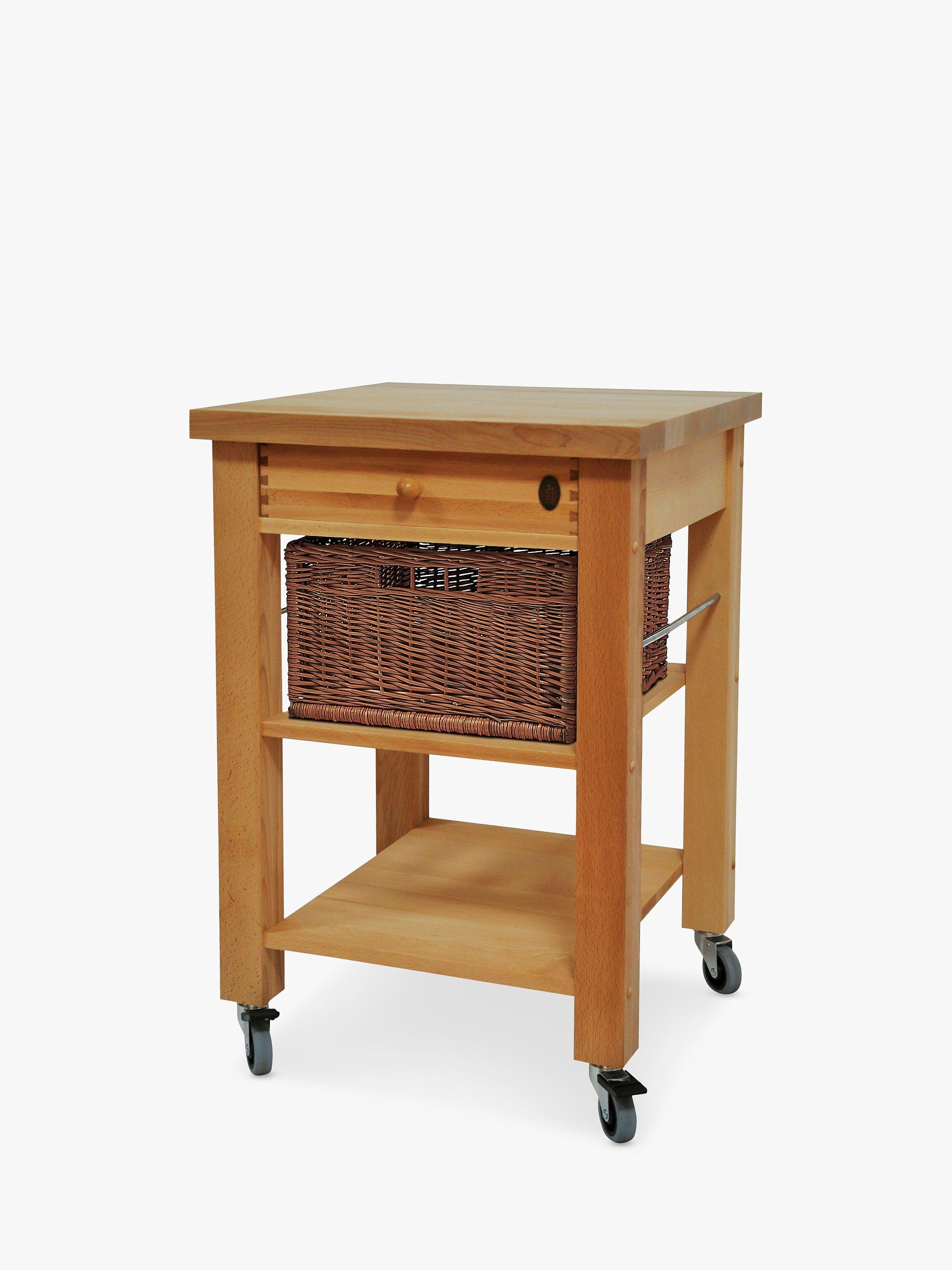 Eddingtons Lambourn Beech Wood Butcher's Trolley, 60cm