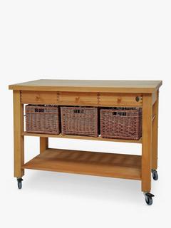 Eddingtons Lambourn Beech Wood Butcher's Trolley, 120cm