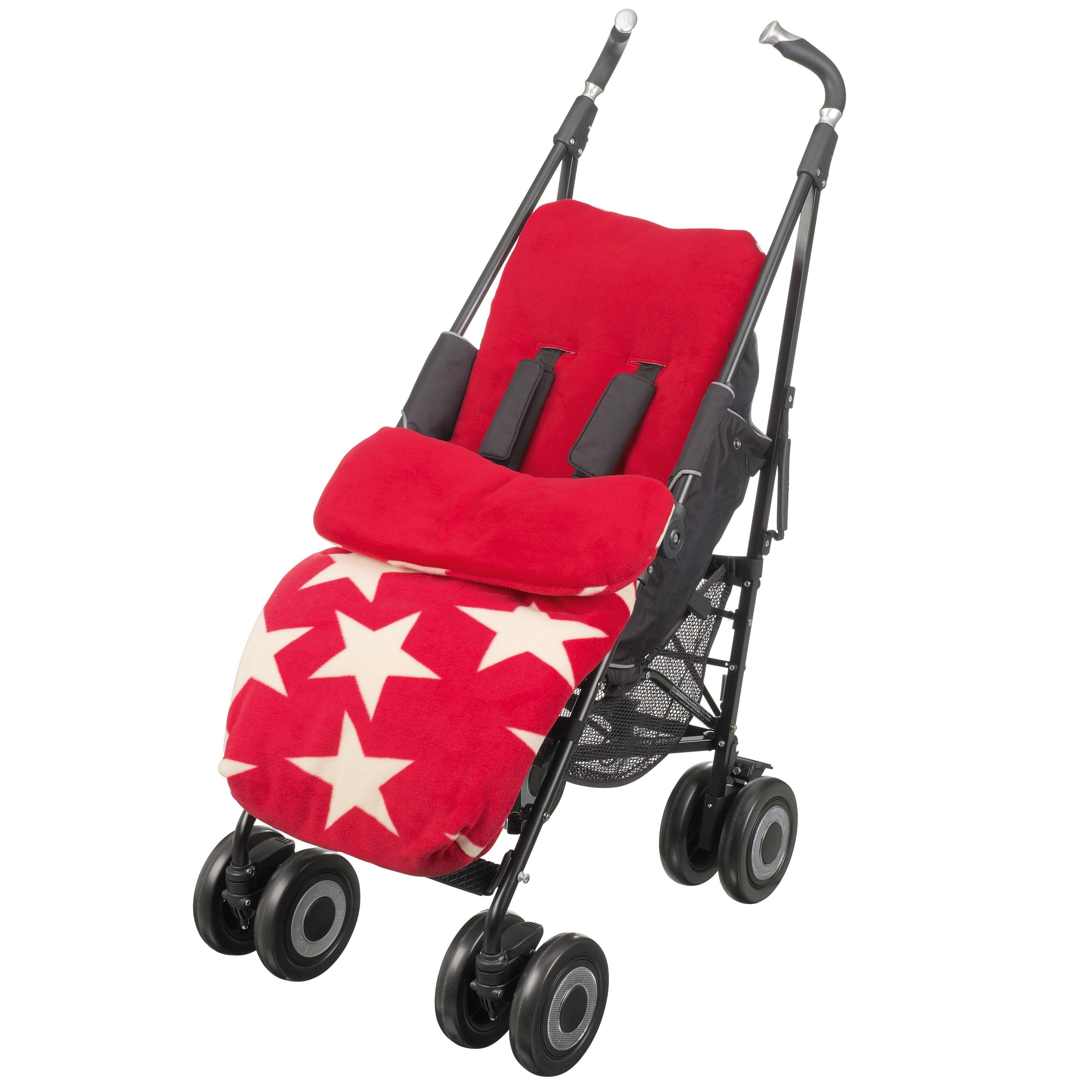 John Lewis Baby Star Footmuff Red