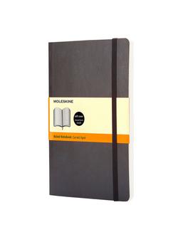 Moleskine Large Soft Cover Ruled Notebook, Black