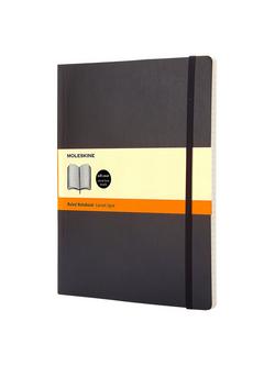 Moleskine Extra Large Soft Cover Ruled Notebook, Black