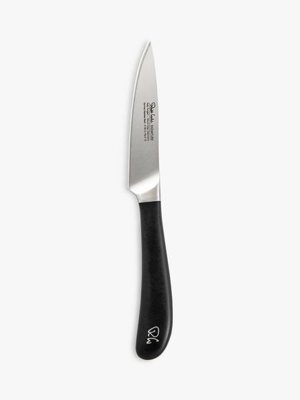Robert Welch Signature Stainless Steel Vegetable Knife, 10cm, Silver/Black
