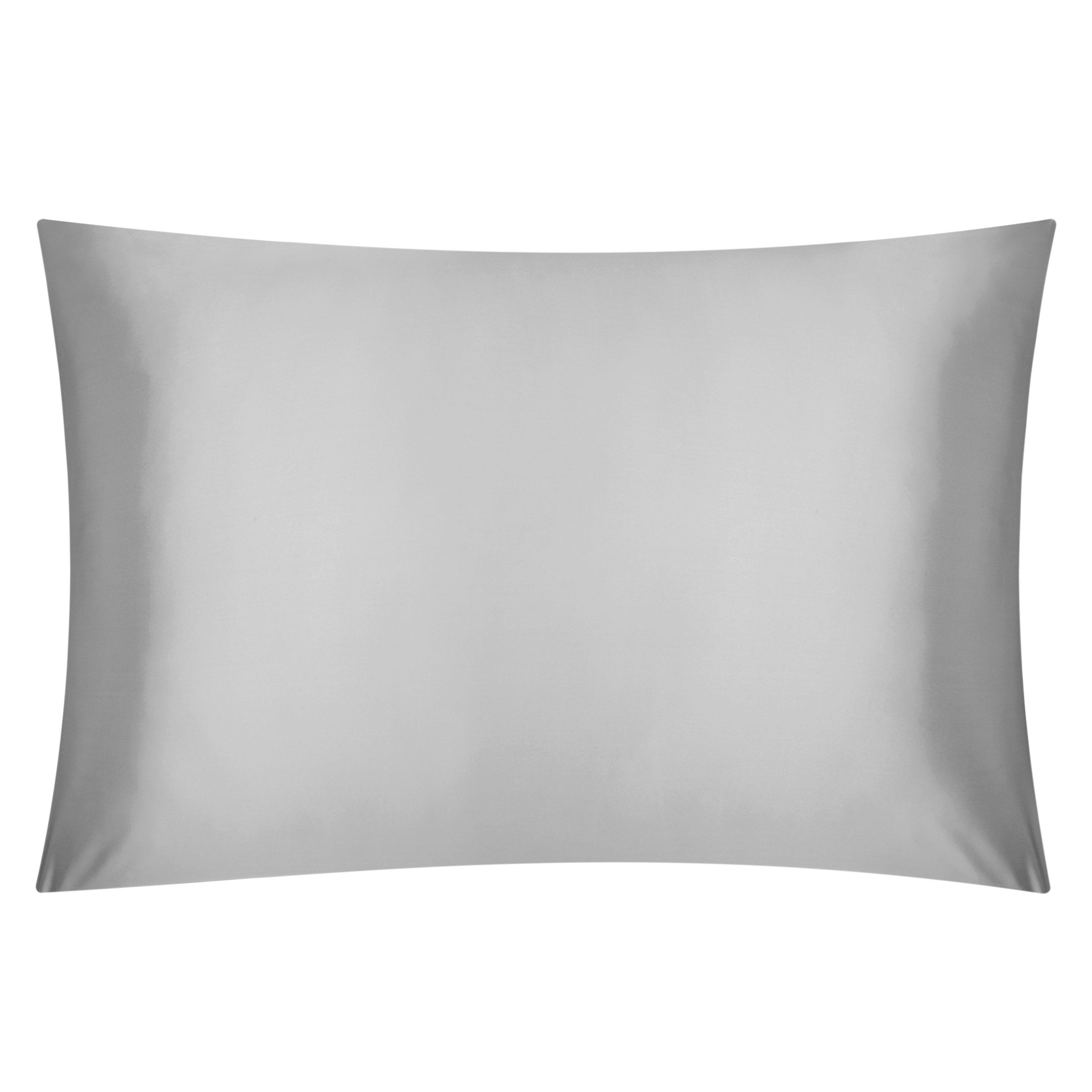 John Lewis The Ultimate Collection Silk Standard Pillowcase, Pearl Grey