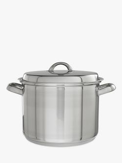 John Lewis Classic Stainless Steel Stockpot, 6.5L, 24cm, 