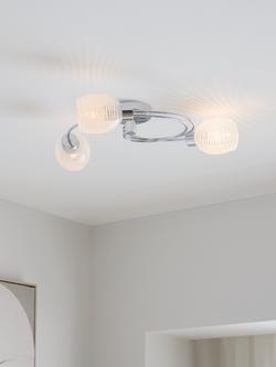 John Lewis Maya 3 Arm Ceiling Light - view 2, Metallic