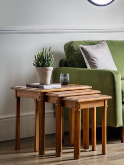 John Lewis Hemingway Nest of 3 Tables - view 2, Dark Stain