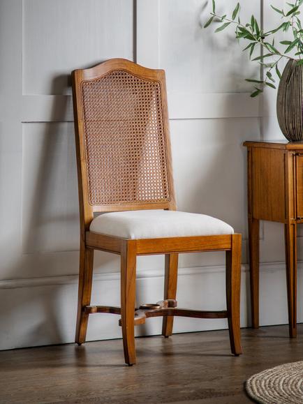 John Lewis Hemingway Cane Back Dining Chair - view 2, Dark Stain