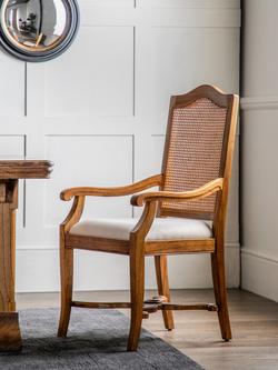 John Lewis Hemingway Cane Carver Chair - view 2, Dark Stain