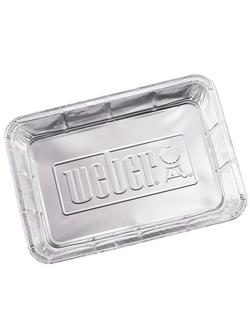 Weber Small Aluminium BBQ Drip Trays, Pack of 10, Silver