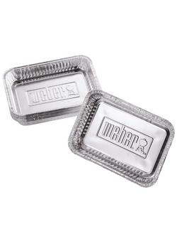 Weber Small Aluminium BBQ Drip Trays, Pack of 10 - view 2, Silver