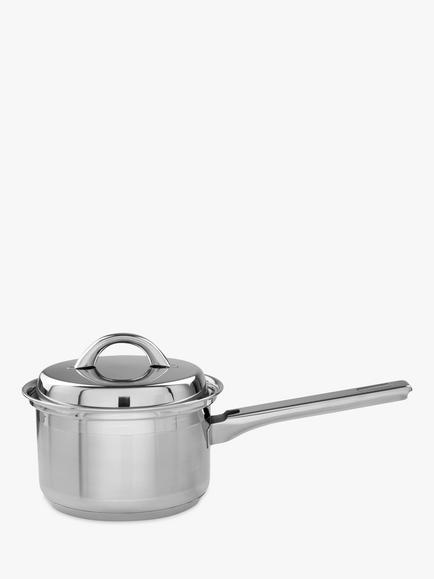 John Lewis Classic Lidded Saucepot, 12cm, 700ml, Silver