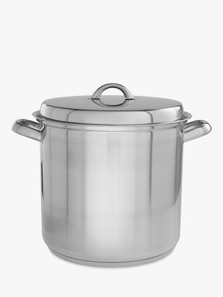 John Lewis Classic Stainless Steel Stockpot, Silver