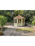 Crane Garden Buildings 3 x 3m Round Pavilion Summerhouse, FSC-certified (Scandinavian Redwood), Cream
