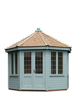 Crane Garden Buildings Scandinavian Redwood Round Pavilion Summerhouse, 3 x 3m, Sage