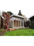 Crane Garden Buildings 3 x 3m Garden Studio, FSC-Certified (Scandinavian Redwood), Cream