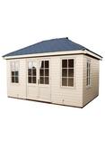 Crane Garden Buildings 3.0 x 4.2m Large Garden Room, FSC-Certified (Scandinavian Redwood), Cream