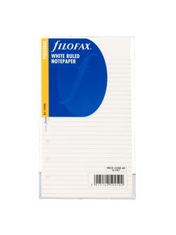 Filofax White Ruled Paper, Personal, 