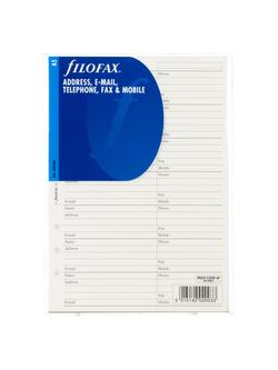 Filofax Name / Address Headed Paper, A5, 