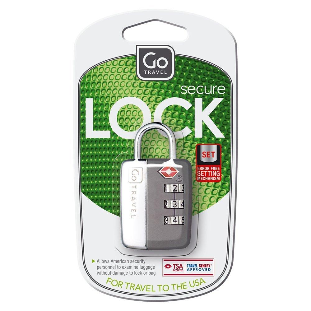 Go Travel TSA Approved Combination Padlock, Assorted Colours