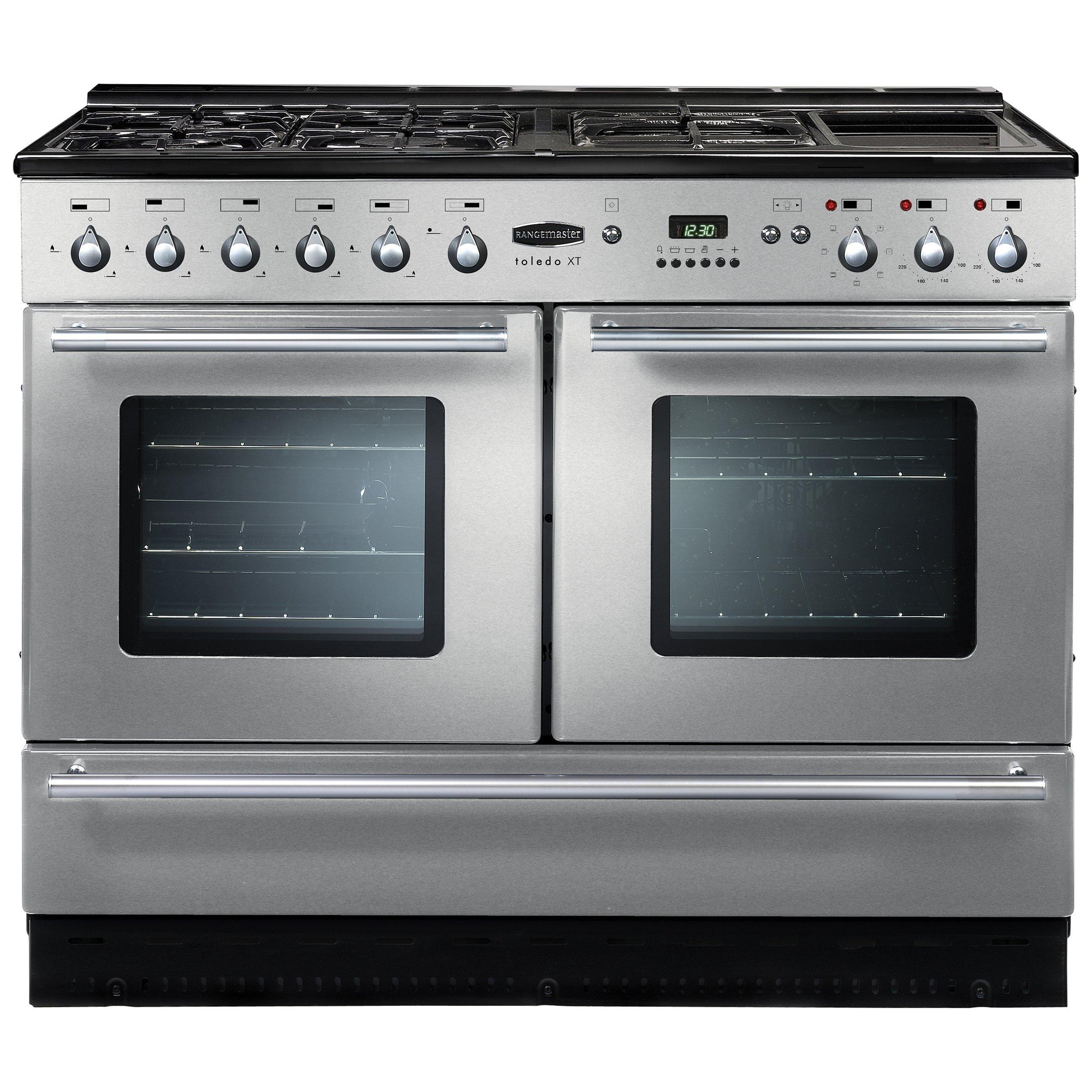 Rangemaster Toledo 110XT Dual Fuel Range Cooker, Stainless Steel