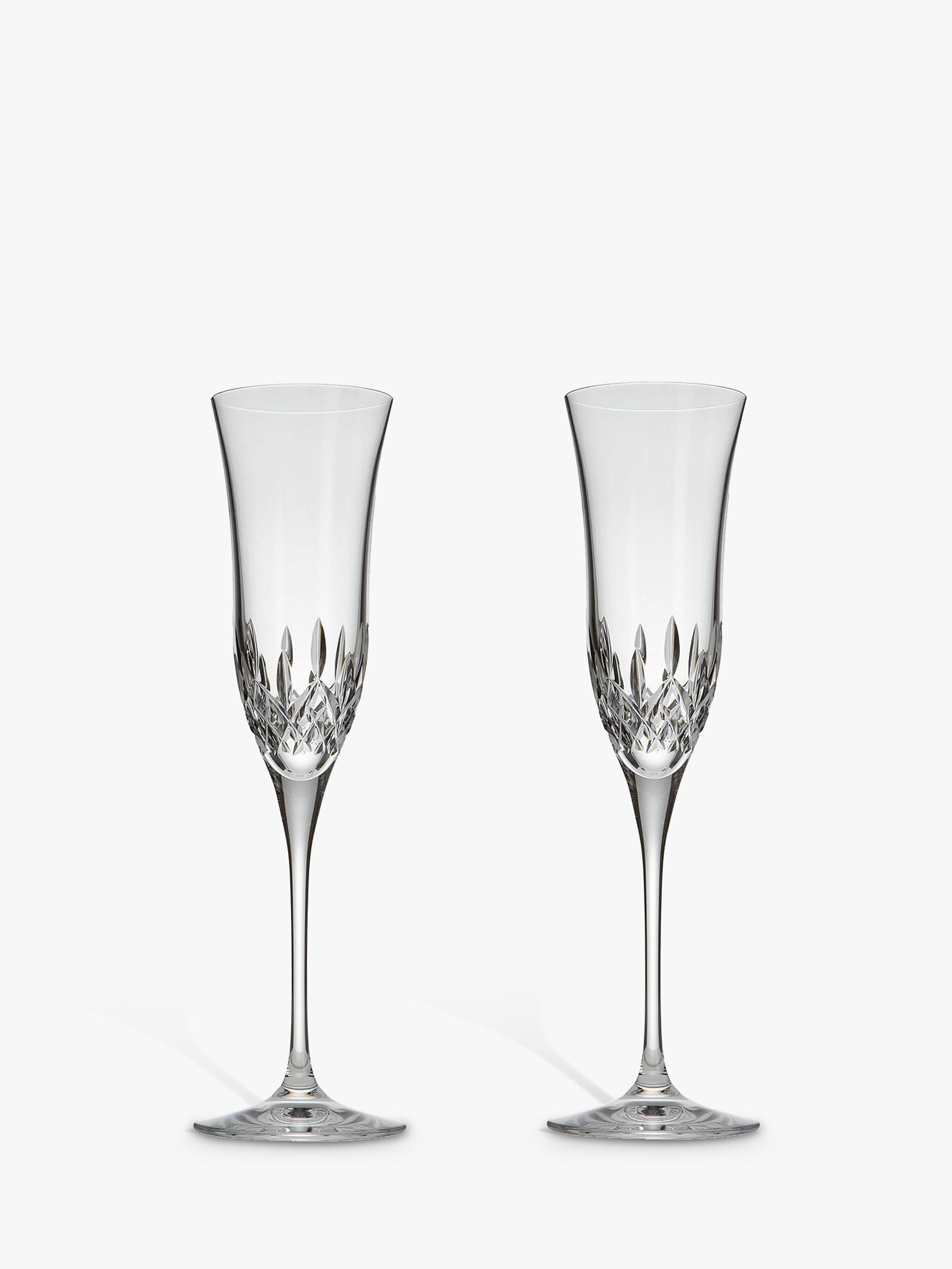 Waterford Crystal Lismore Essence Cut Lead Crystal Champagne Flutes, Set of 2, 150ml