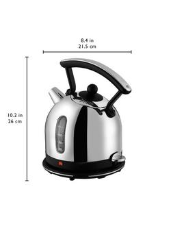 Dualit Dome Kettle, Black/Steel - view 2, Black/Steel