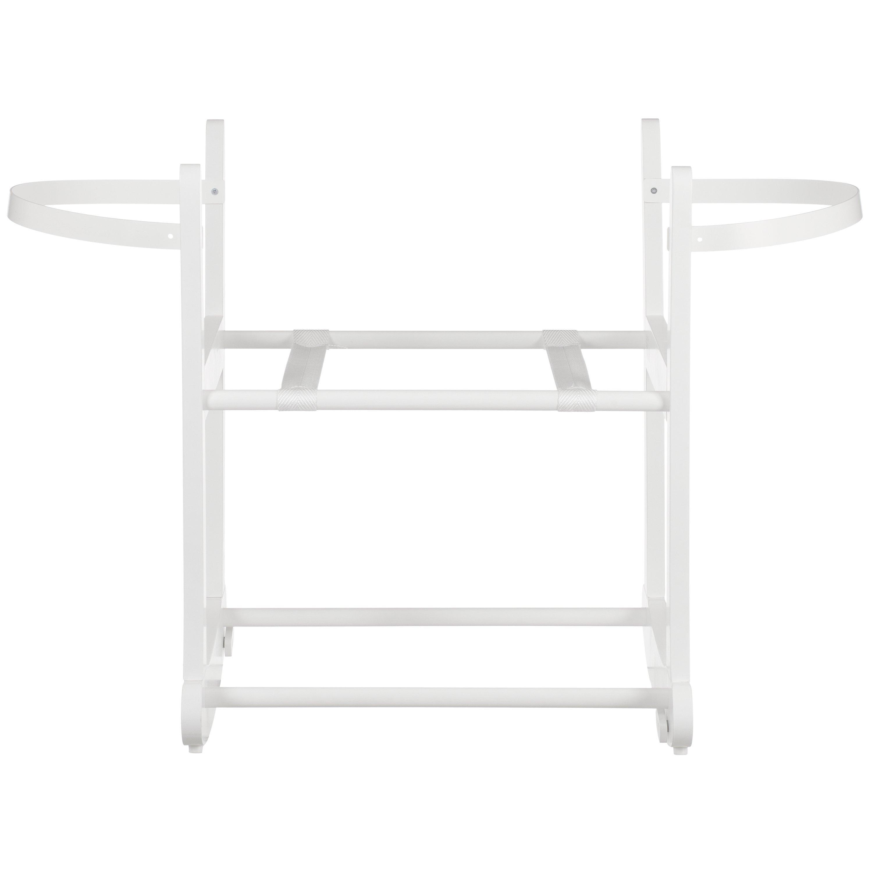 John Lewis & Partners Rocking Moses Basket Stand, White