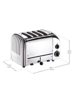 Dualit 4 Slice NewGen Classic Toaster - view 2, Chrome