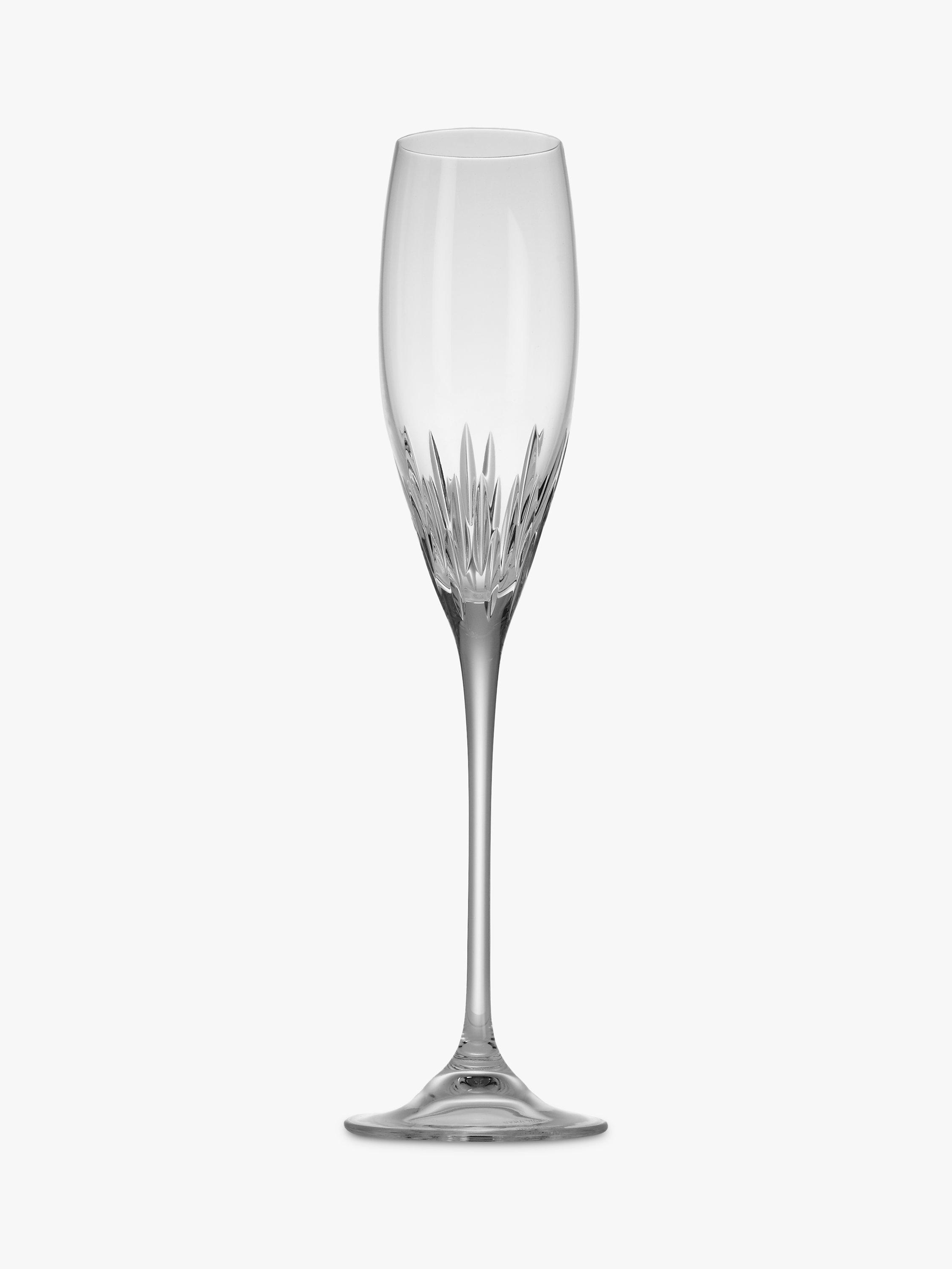 Vera Wang for Wedgwood Duchesse Crystal Cut Glass Flutes, Set of 2, 100ml, Clear