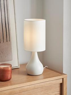John Lewis Kristy Touch Table Lamp - view 2, White