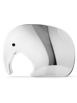 Georg Jensen Moneyphant Large Stainless Steel Money Box - view 2, Silver