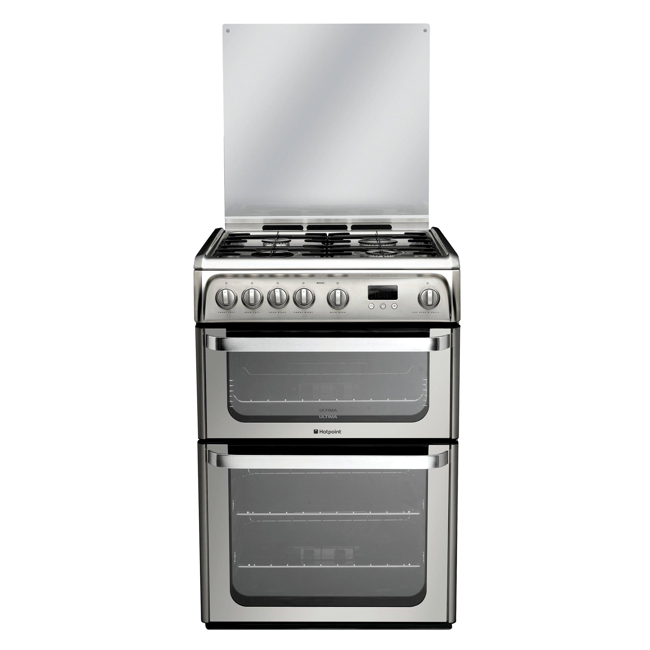 Hotpoint HUG61X Ultima Gas Cooker, Stainless Steel
