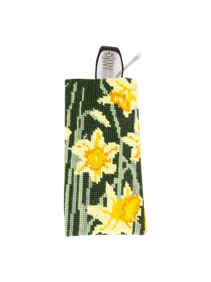 Cleopatra's Needle Daffodils Glasses Case Tapestry Kit, 