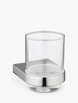 John Lewis Opus Bathroom Tumbler and Holder, Clear