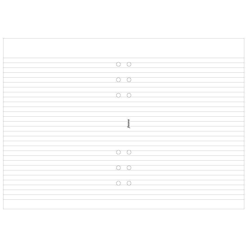 Filofax A5 Inserts, White Ruled Notepad