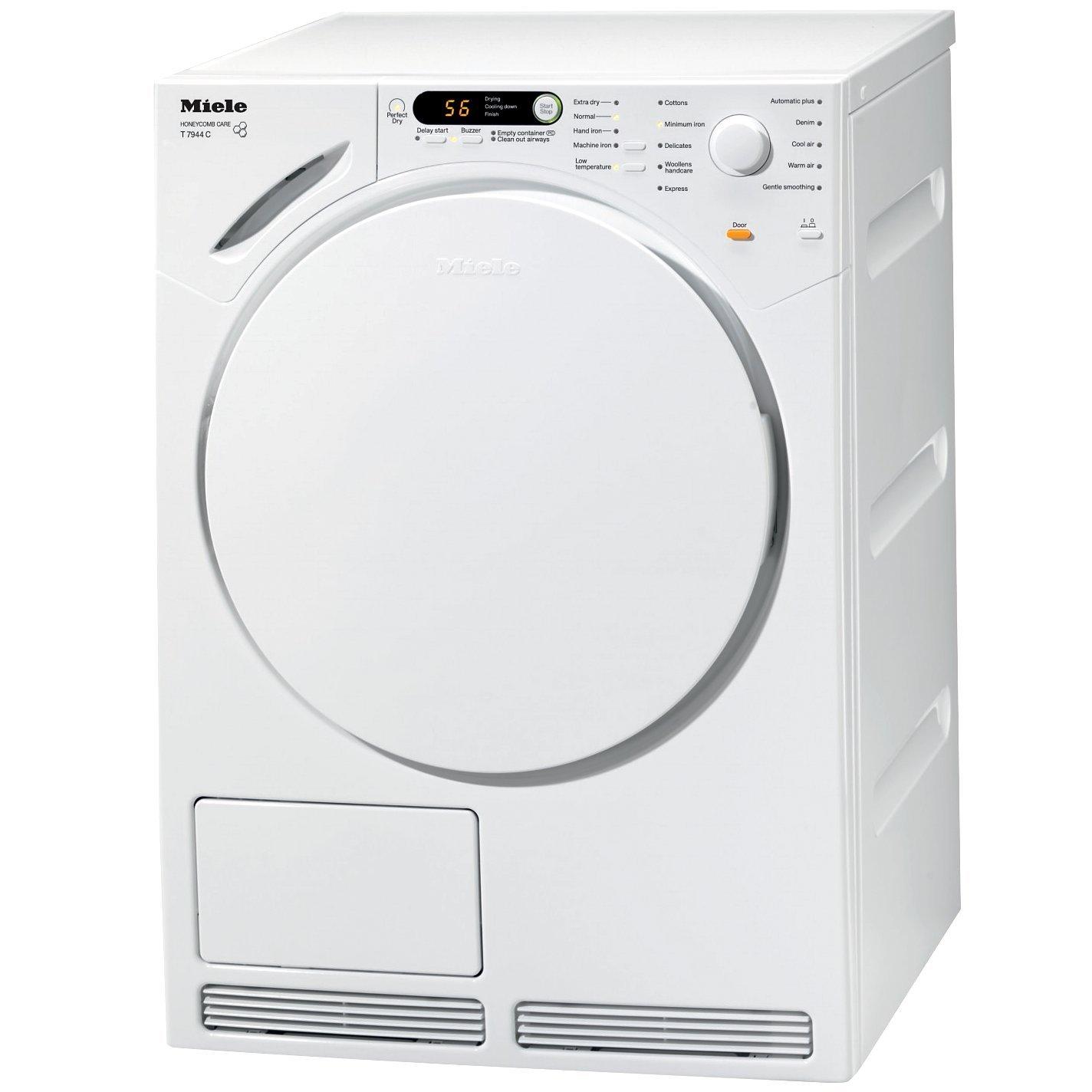 Miele T7944C Condenser Tumble Dryer, 7kg Load, B Energy Rating, White