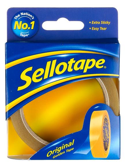 Sellotape Original Golden Tape, W2.5cm x L50m, 