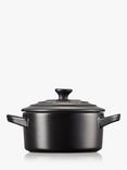 Le Creuset Stoneware Petite Round Casserole, Satin Black