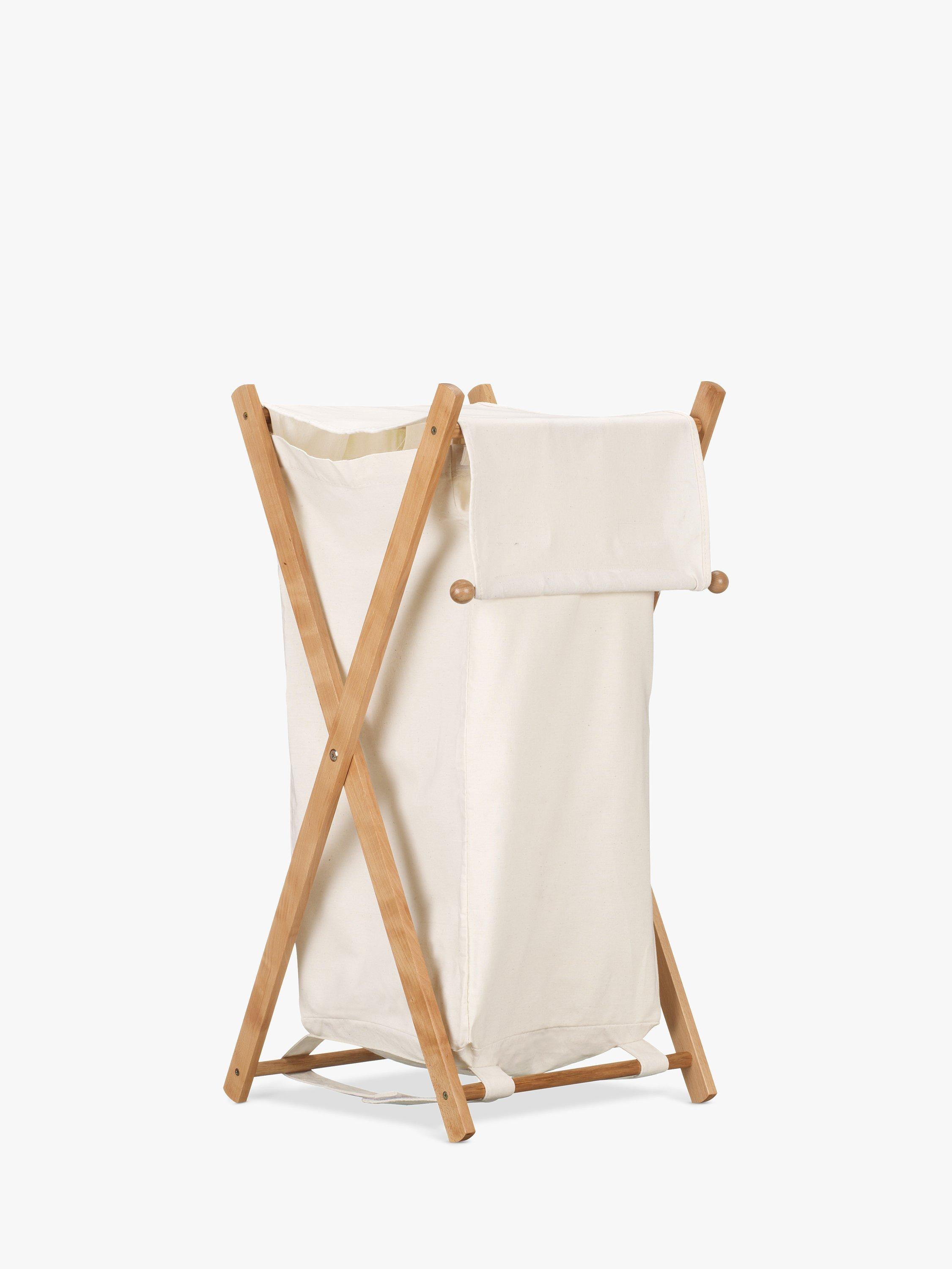 John Lewis & Partners Foldable Laundry Hamper, White