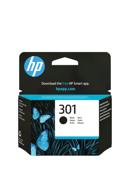 HP 301 Black Original Ink Cartridge, Single, Instant Ink Compatible, Black