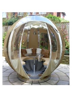 Ornate Garden Rotating Sphere 8-Seater Garden Pod - view 2, Natural