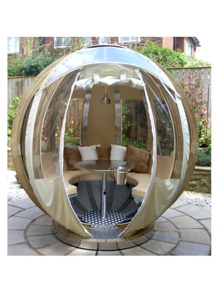 Ornate Garden Rotating Sphere 8-Seater Garden Pod & Winter Cover, 
