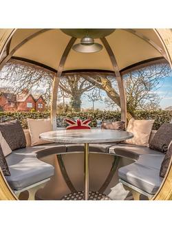 Ornate Garden Rotating Sphere 7-Seater Garden Pod - view 2, Natural