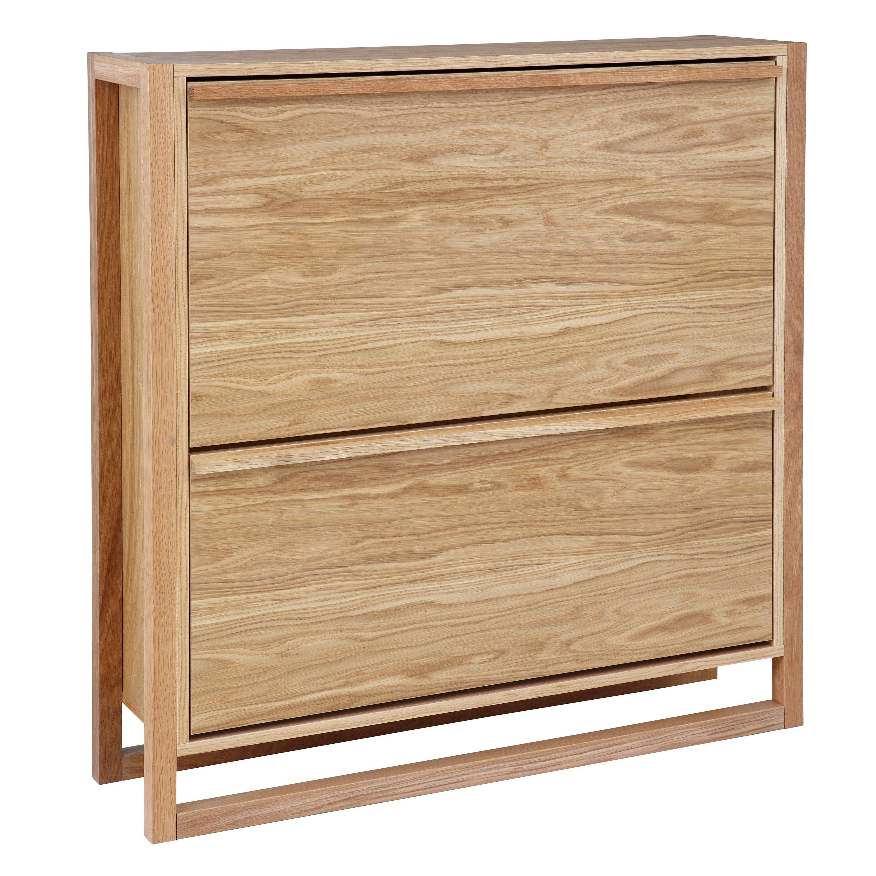 John Lewis Partners Low Shoe Storage Cabinet Oak