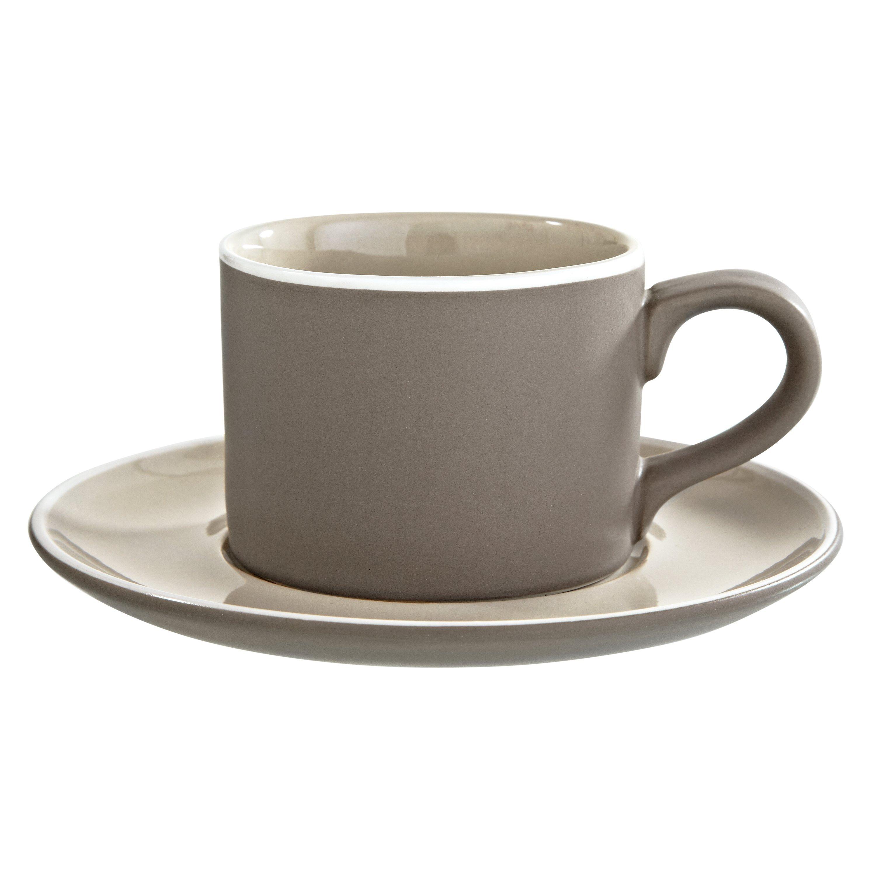 John Lewis & Partners Puritan Cup and Saucer, Mocha