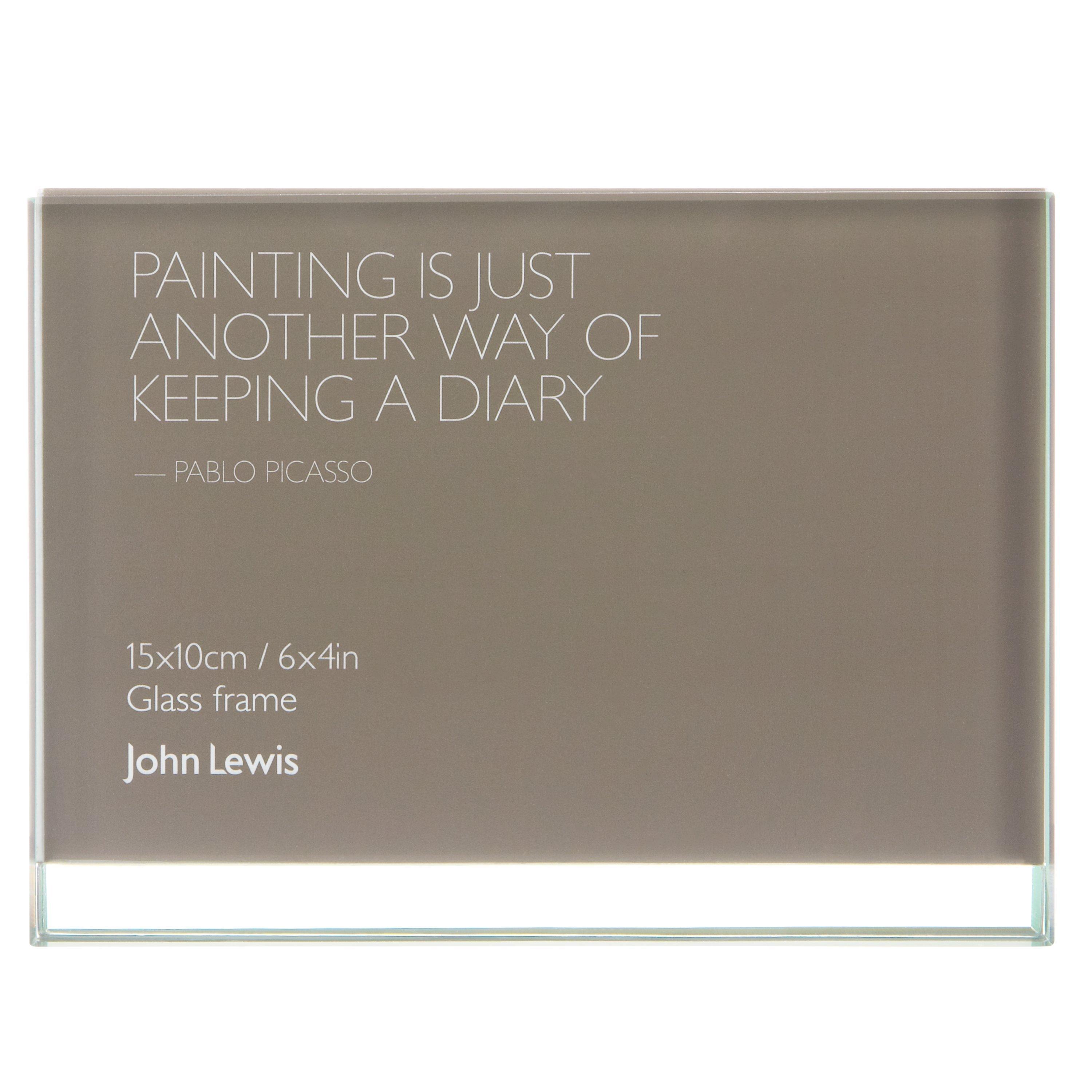 John Lewis Glass Sandwich Photo Frame, Landscape, 4 x 6" (10 x 15cm)