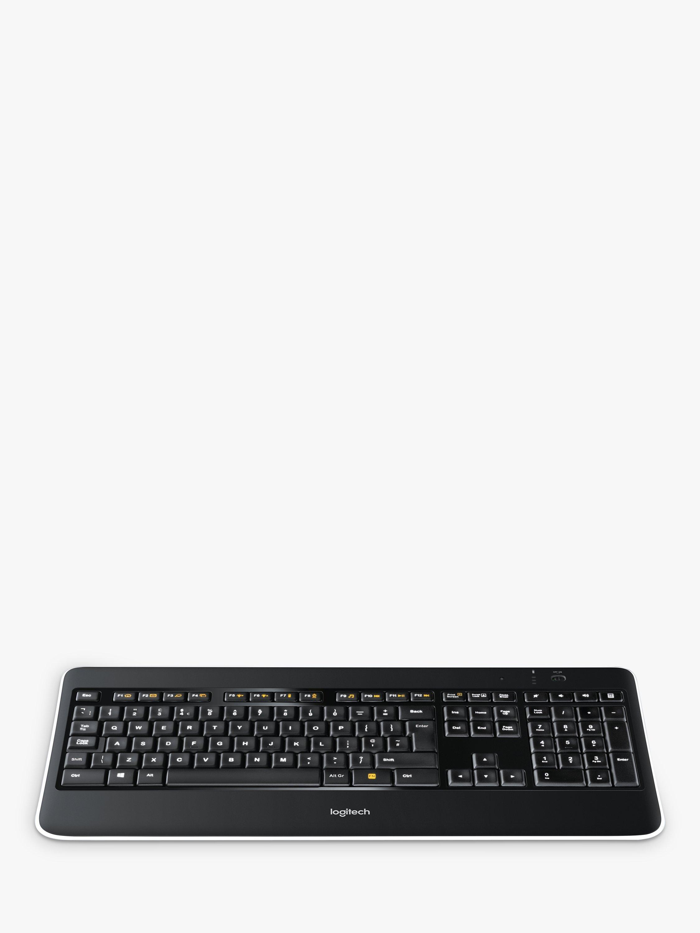 Logitech K800 Wireless Illuminated Keyboard in Black new in outlets box