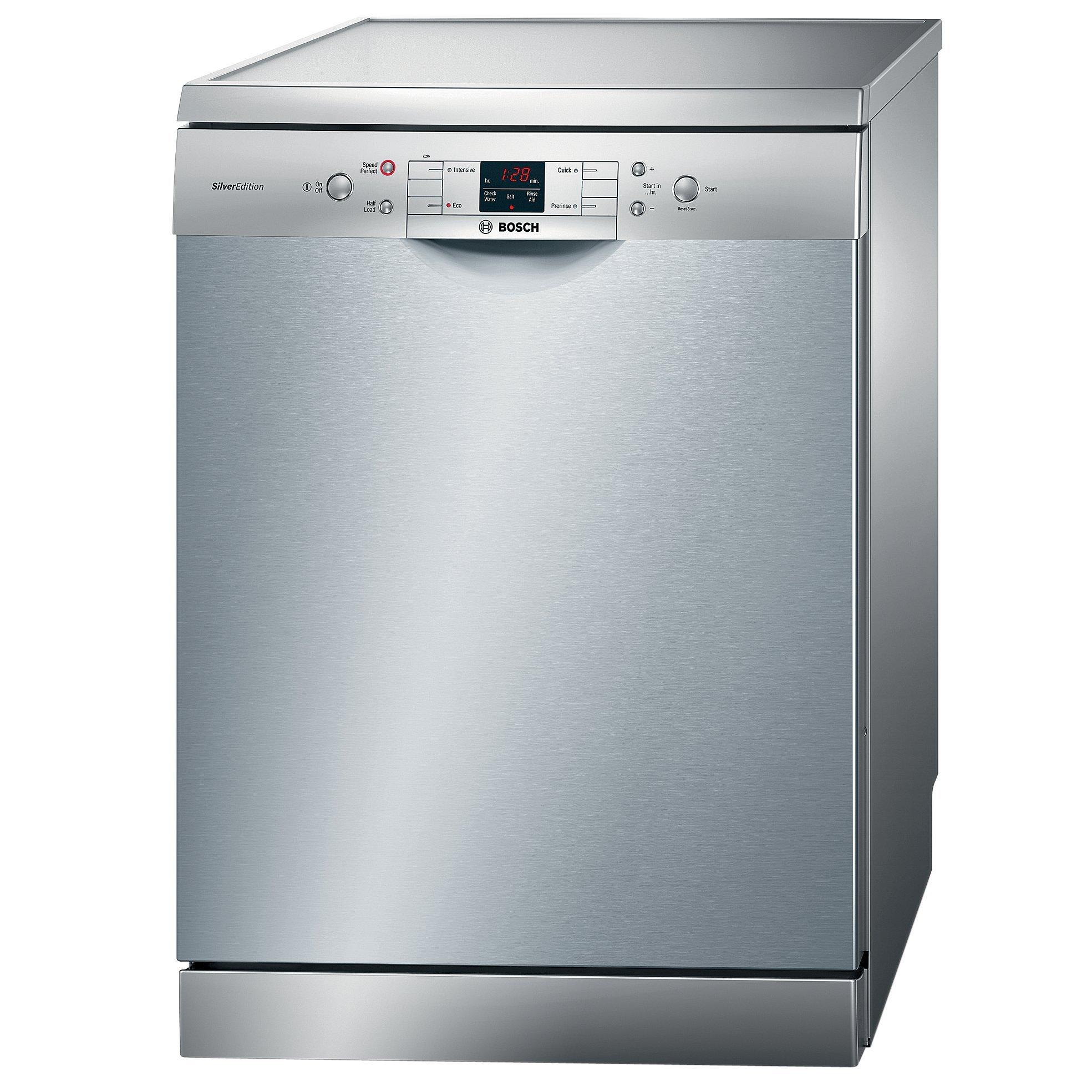 Bosch SMS40A08GB Freestanding Dishwasher, Stainless Steel