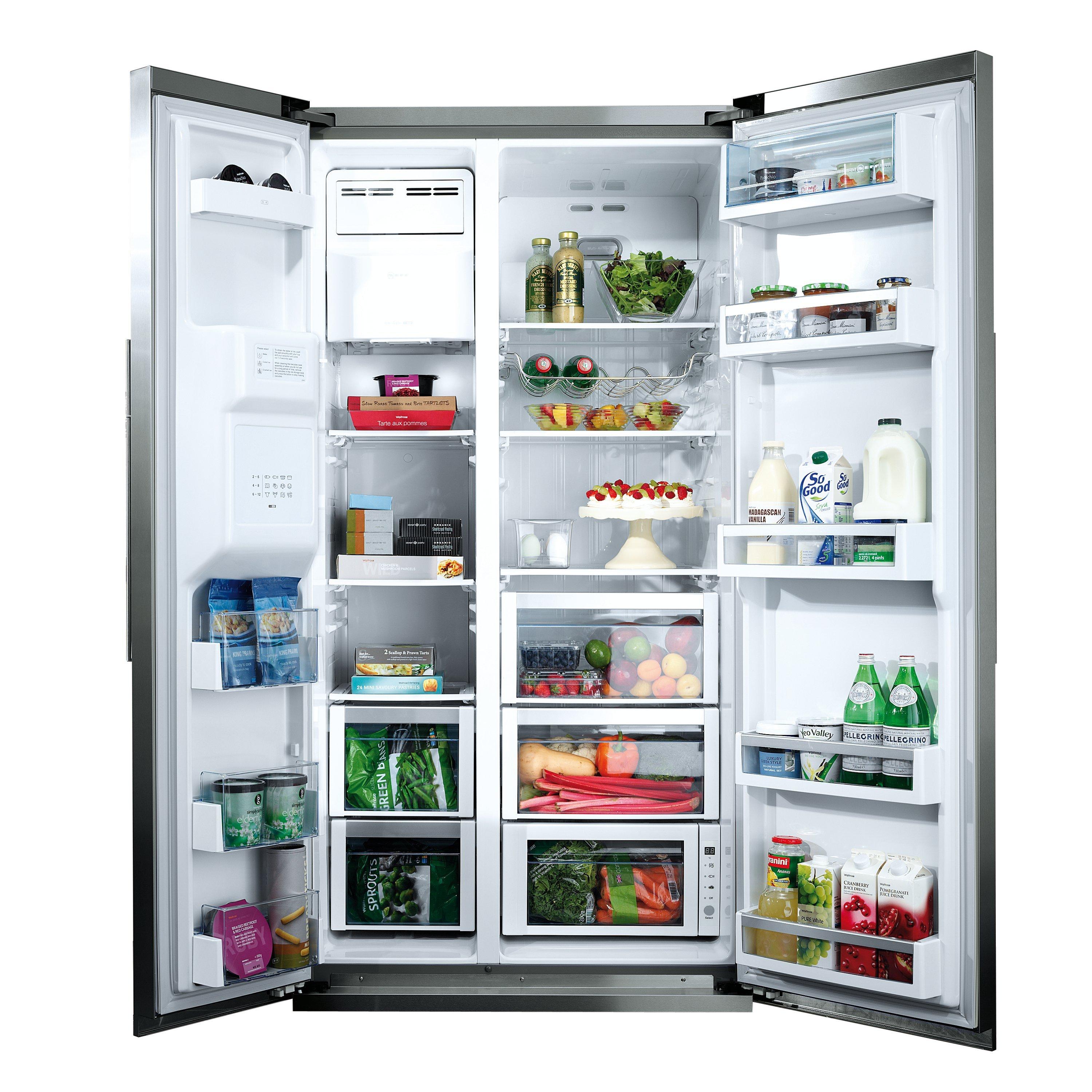 Neff K3990X7GB American Style Fridge Freezer, Stainless Steel