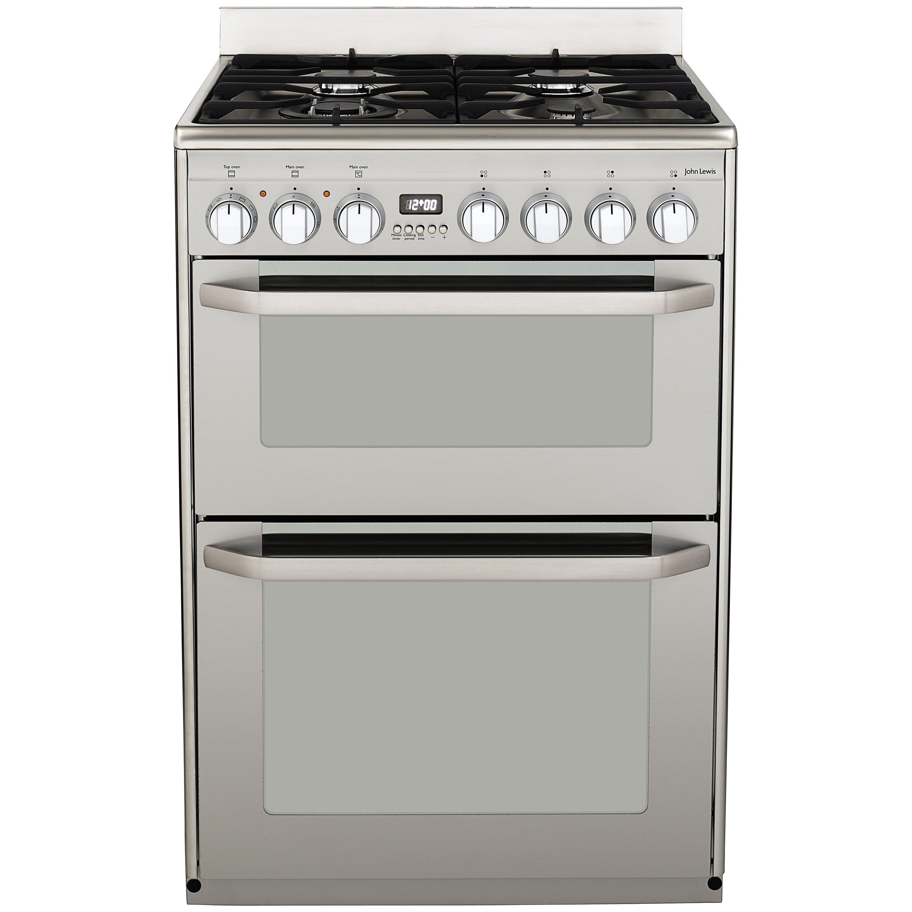 John Lewis & Partners JLFSMC607 Dual Fuel Cooker, Stainless Steel